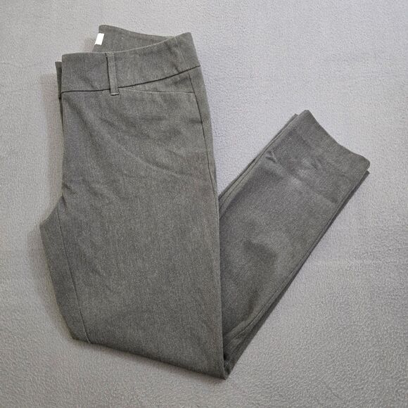 LOFT Outlet Women 4 Gray Mid Rise Curvy Skinny Ankle Pants - Picture 1 of 13